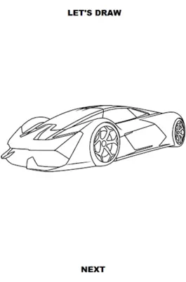 Draw Cars Concept android App screenshot 1